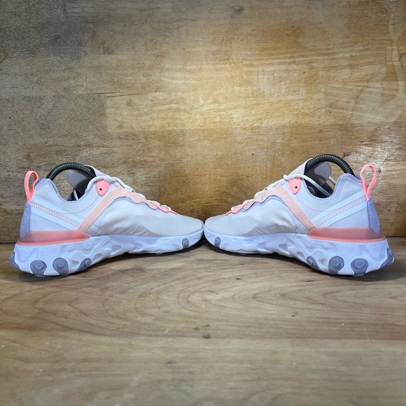 Nike React Element 55 Womens Size 9.5 Running Shoes Sneakers Peach/Cream - Picture 5 of 8
